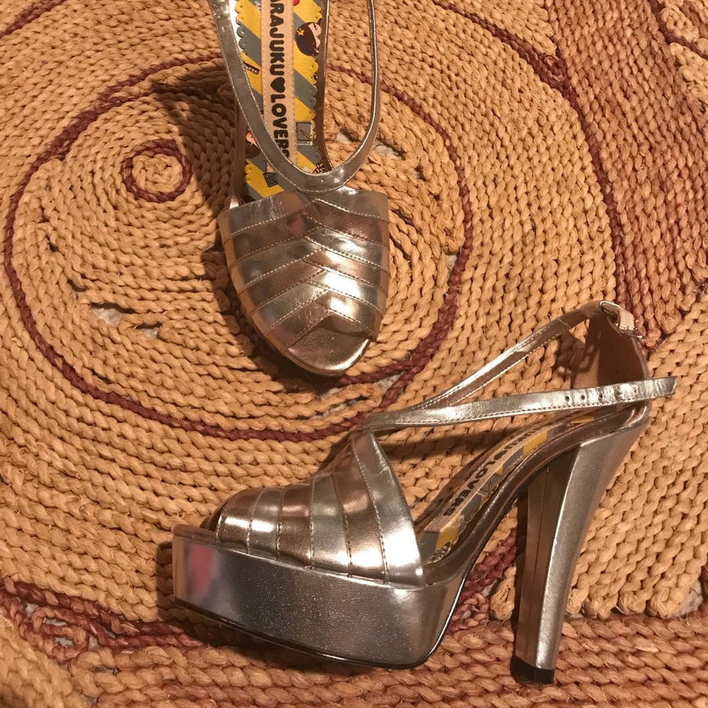Harajuku Lovers Ankle Strap High Heel Sandals